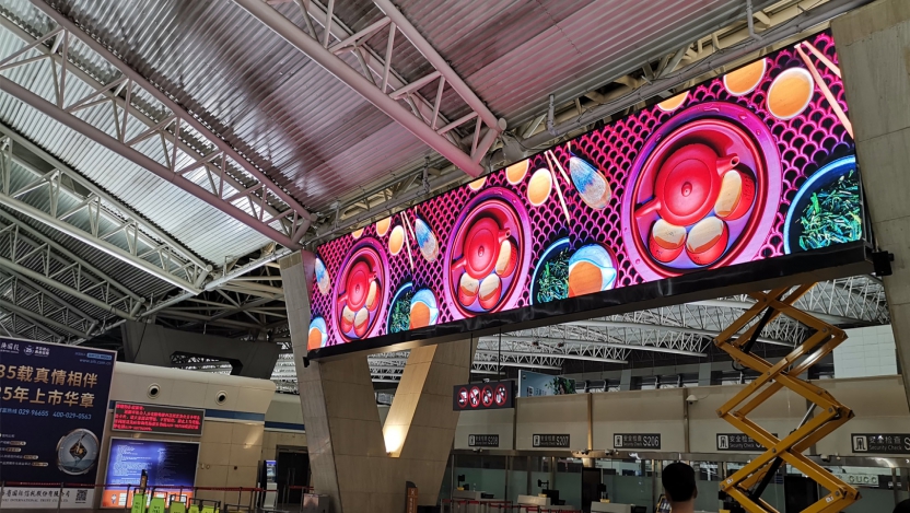 西安咸阳国际机场T2航站楼安检LED显示屏